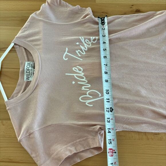 NWT Wildfox Women’s XS Pink Blush Bride Tribe Short Sleeve Crew Neck Tee - Picture 9 of 9